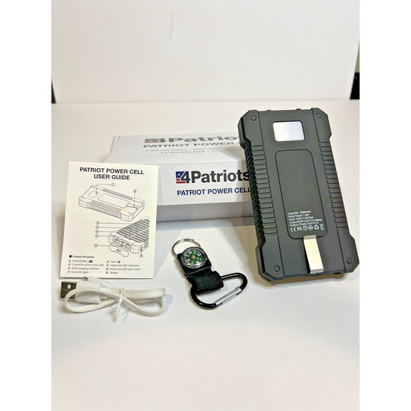 4 Patriots Patriot Power Cell Solar Panel Charge Bank New in Box Open for Pic - Picture 4 of 4